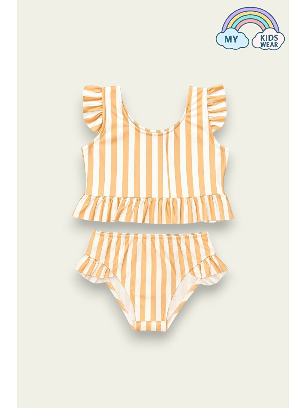 Sarı Kız Çocuk Alt Üst Mayo