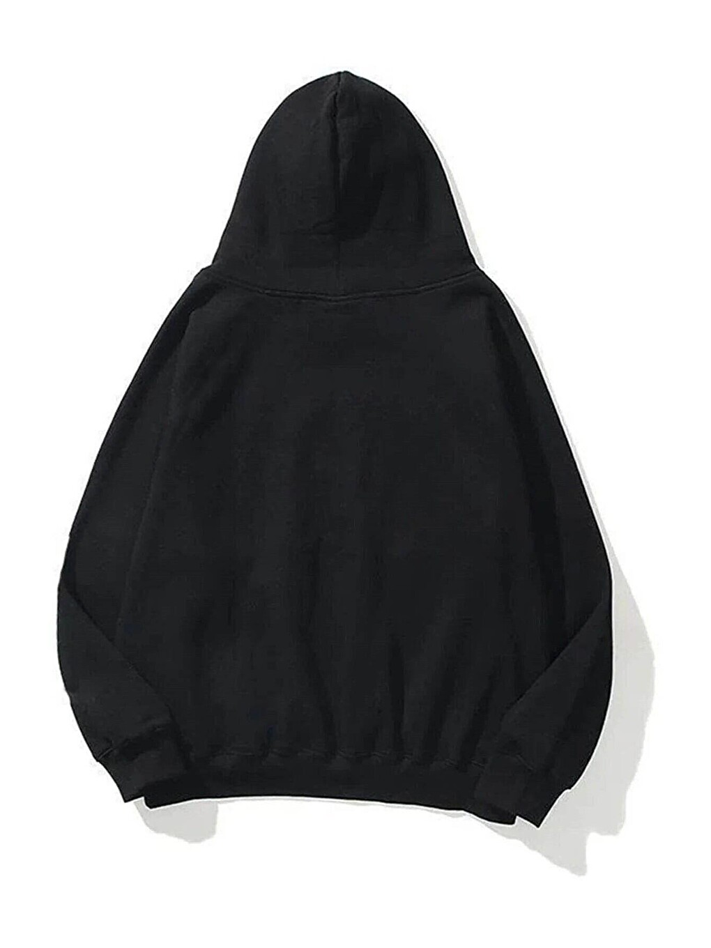 Unisex Kadın Erkek Oversize Ungrateful Özel Tasarım Baskılı Kapüşonlu Siyah Sweatshirt-1