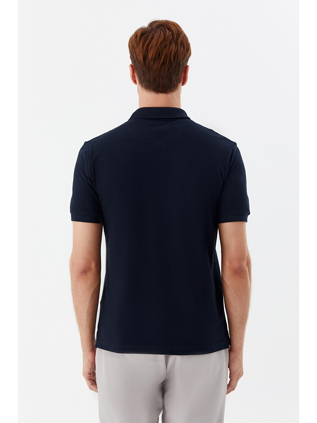 Lacivert Regular Fit %100 Pamuklu Polo Yaka Tişört-3