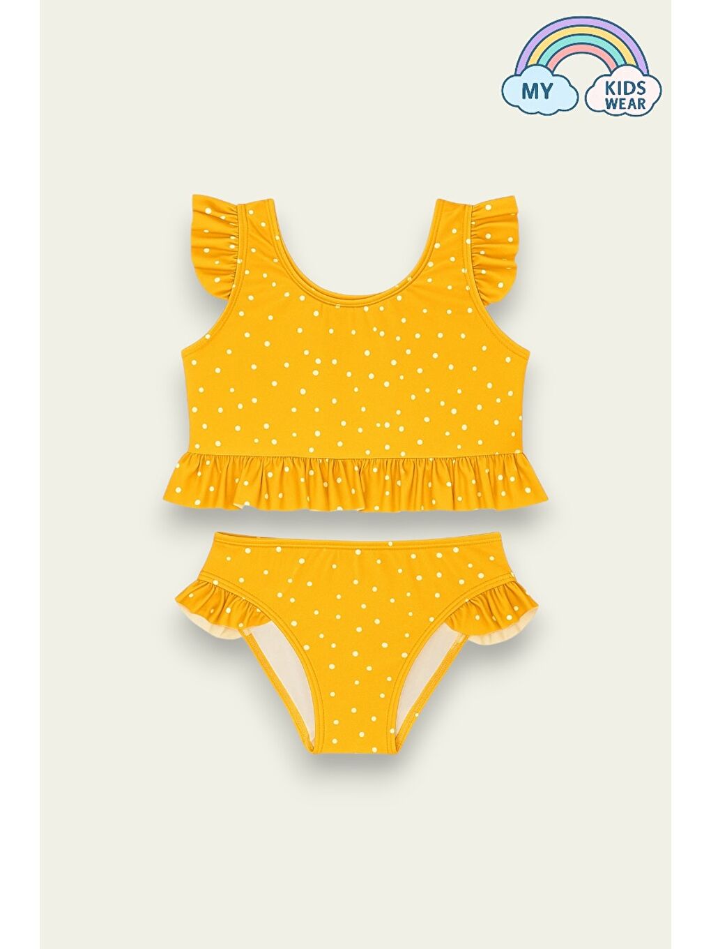 Sarı Kız Çocuk Alt Üst Mayo