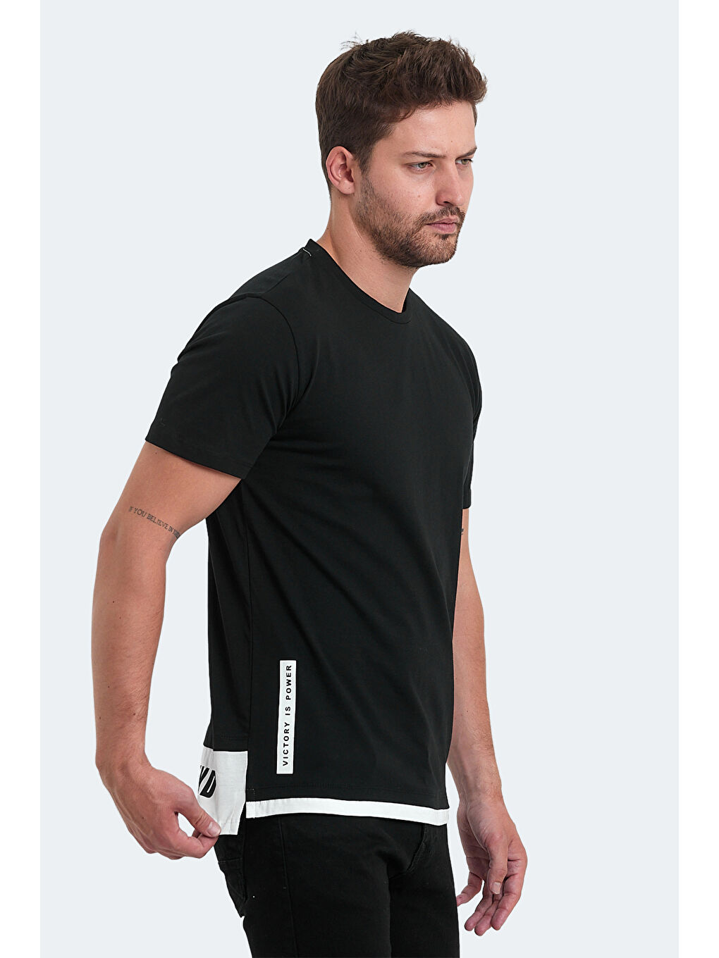 VISITOR Erkek Tişört Siyah-1