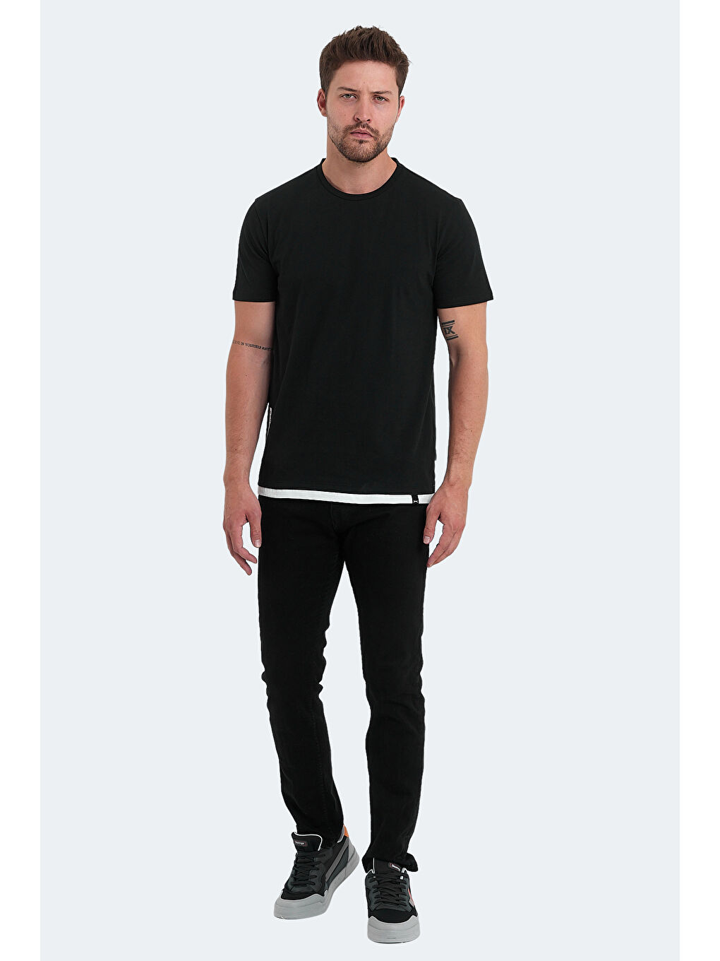 VISITOR Erkek Tişört Siyah-6
