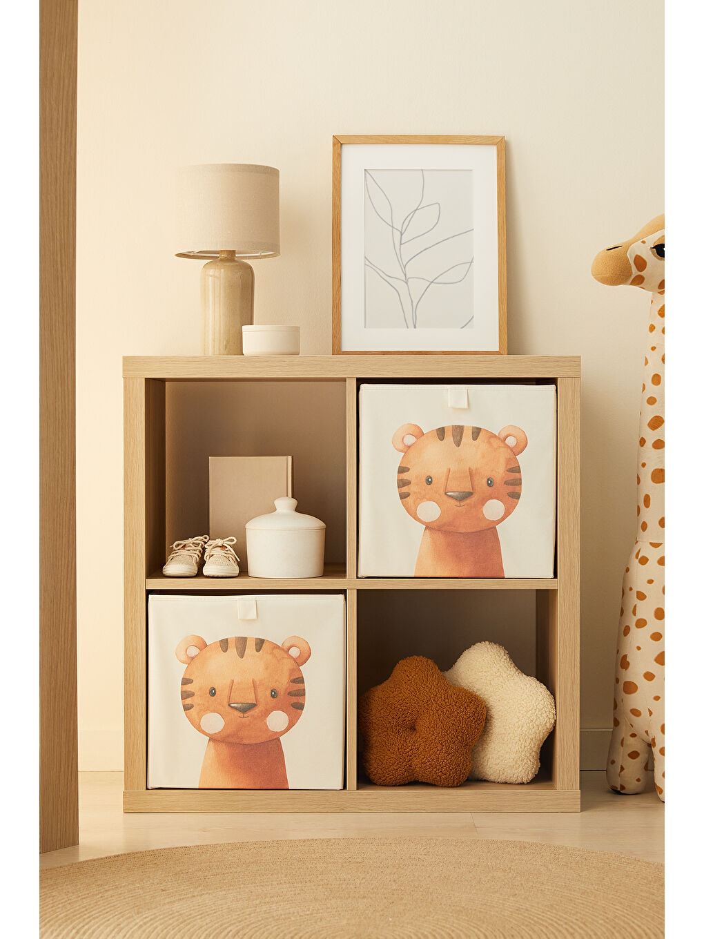 Çocuk Odası Sevimli Kaplan Kutu 33 x 30 x 33 cm-2