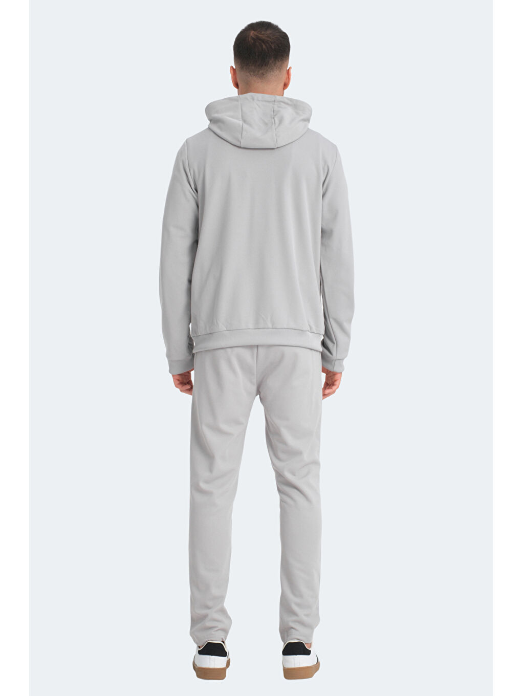 RICH Erkek Fermuarlı Kapüşonlu Cepli Gri Eşofman Takımı-1