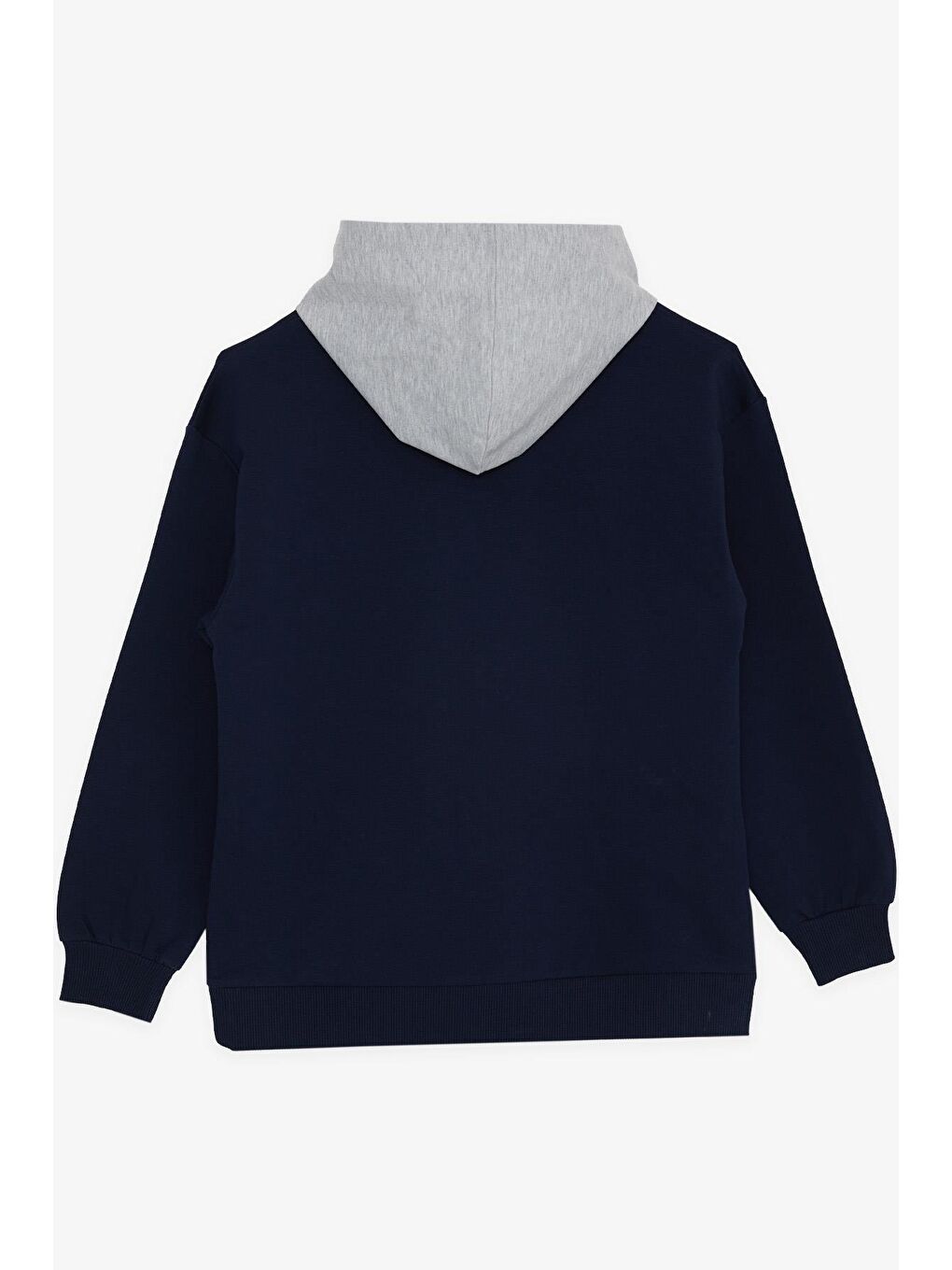 Erkek Çocuk Sweatshirt Kapüşonlu Yazı Baskılı Lacivert (8-14 Yaş)-1