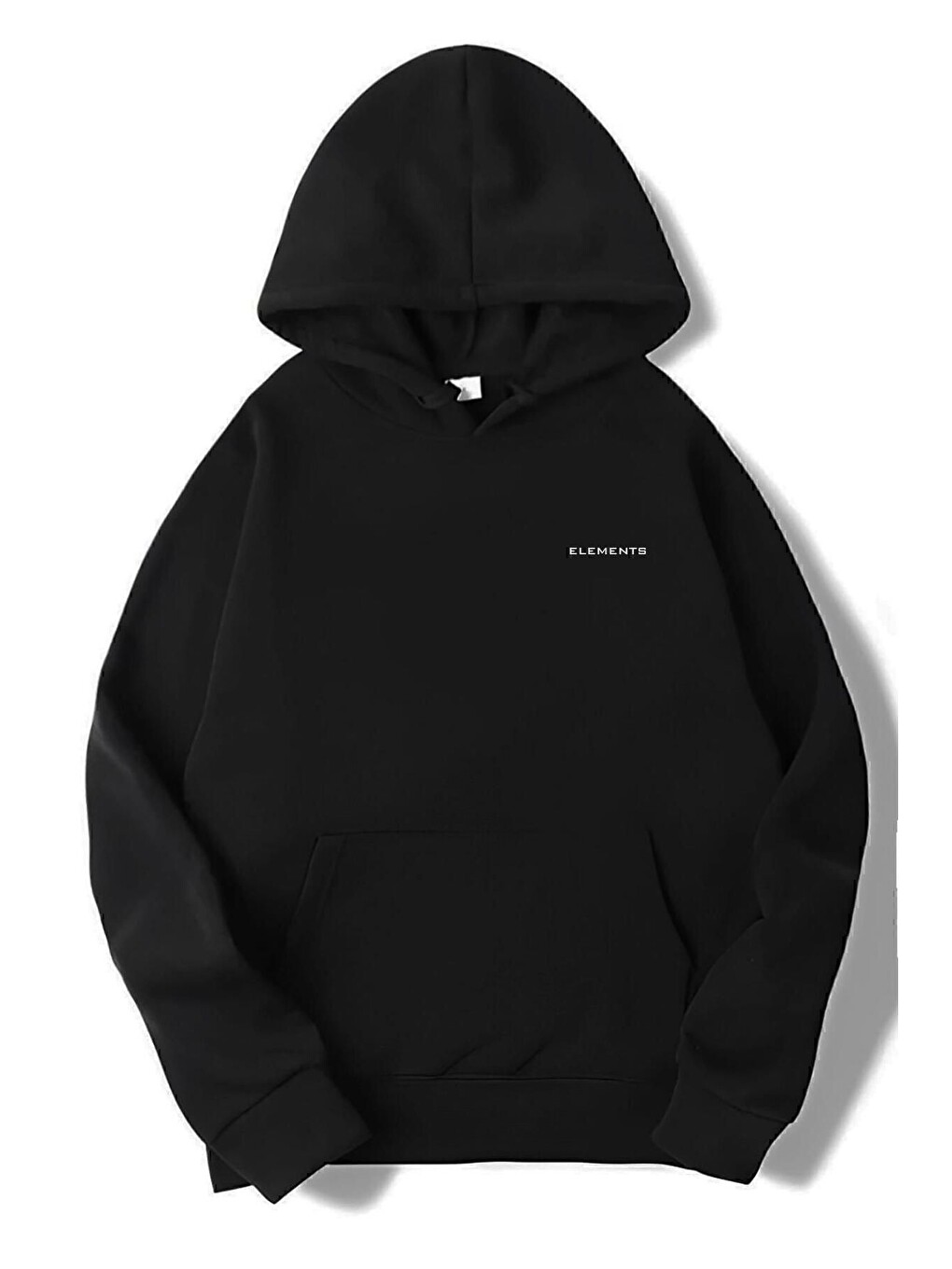 Bordo Unisex Siyah Oversize Delicacy Kapüşonlu Sweatshirt Hoodie-1