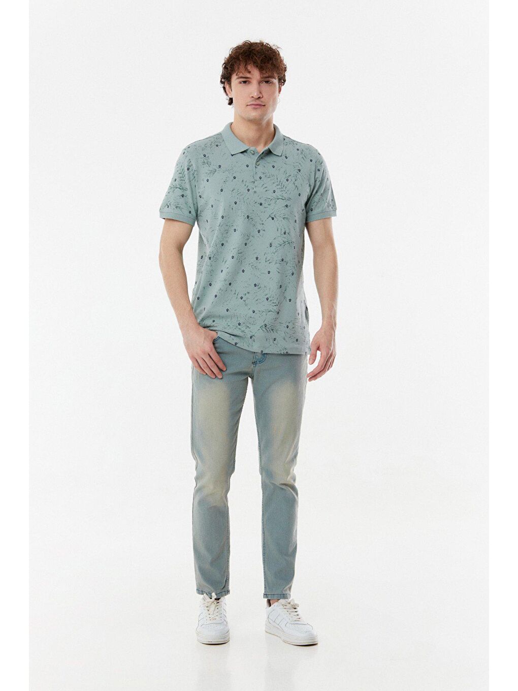 Gri Eskitme Görünümlü Skinny Jean