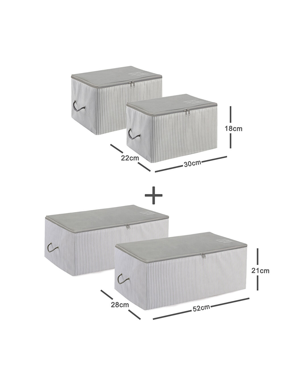 4'lü Gri Renk Stuff & Things Hurç Set-4