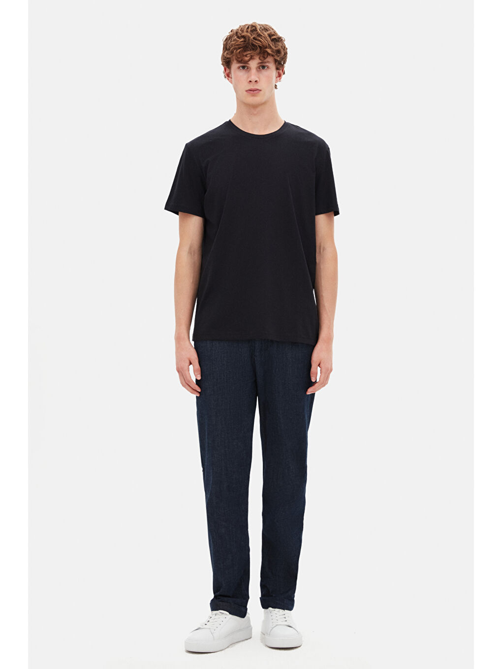 Relaxed Fit Siyah %100 Pamuk T-Shirt-3