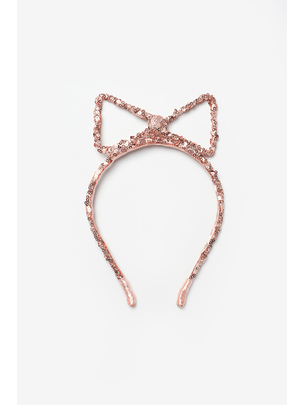 Pembe Rose Pullu Fiyonk Figürlü Kız Çocuk Taç