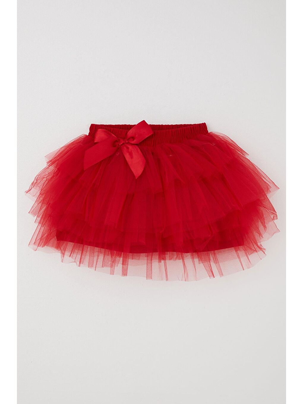 Kız Çocuk Tütü Etek Fiyonklu Kırmızı (4-8 Yaş)-3