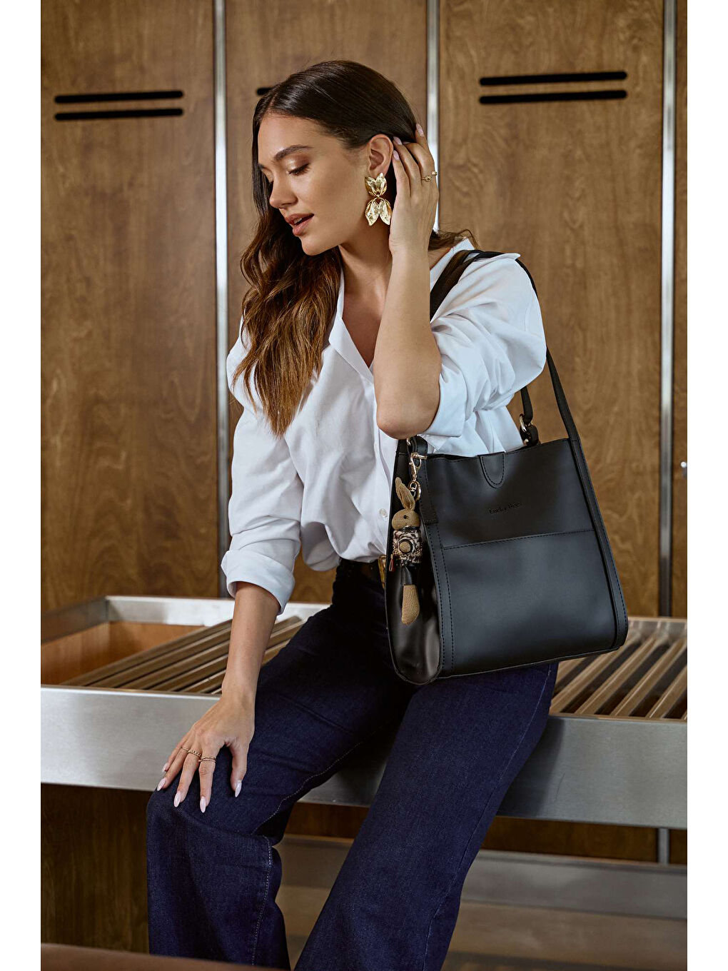 Siyah Kadın El ve Omuz Çantası-1