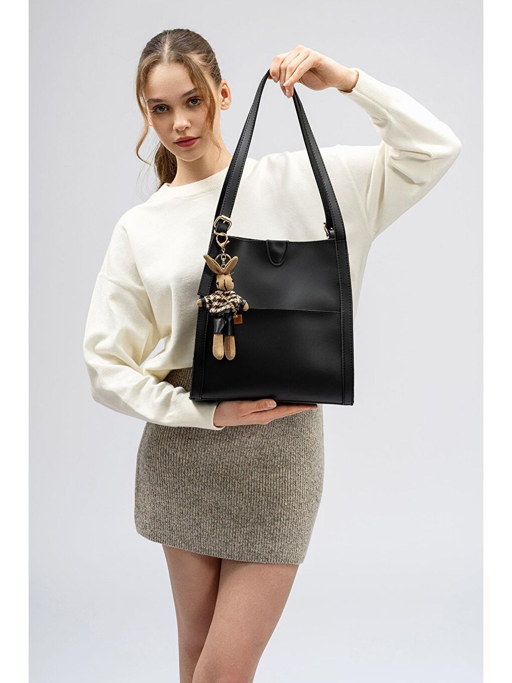 Siyah Kadın El ve Omuz Çantası-8