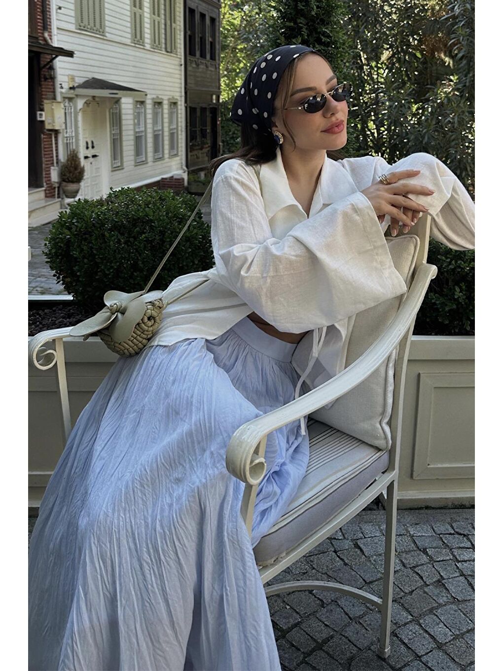 Nora Piliseli Etek Mavi-5