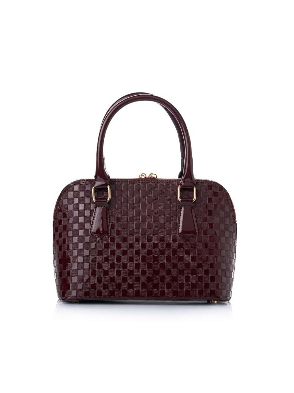 Bordo Kadın Çapraz Askılı El ve Omuz Çantası-5