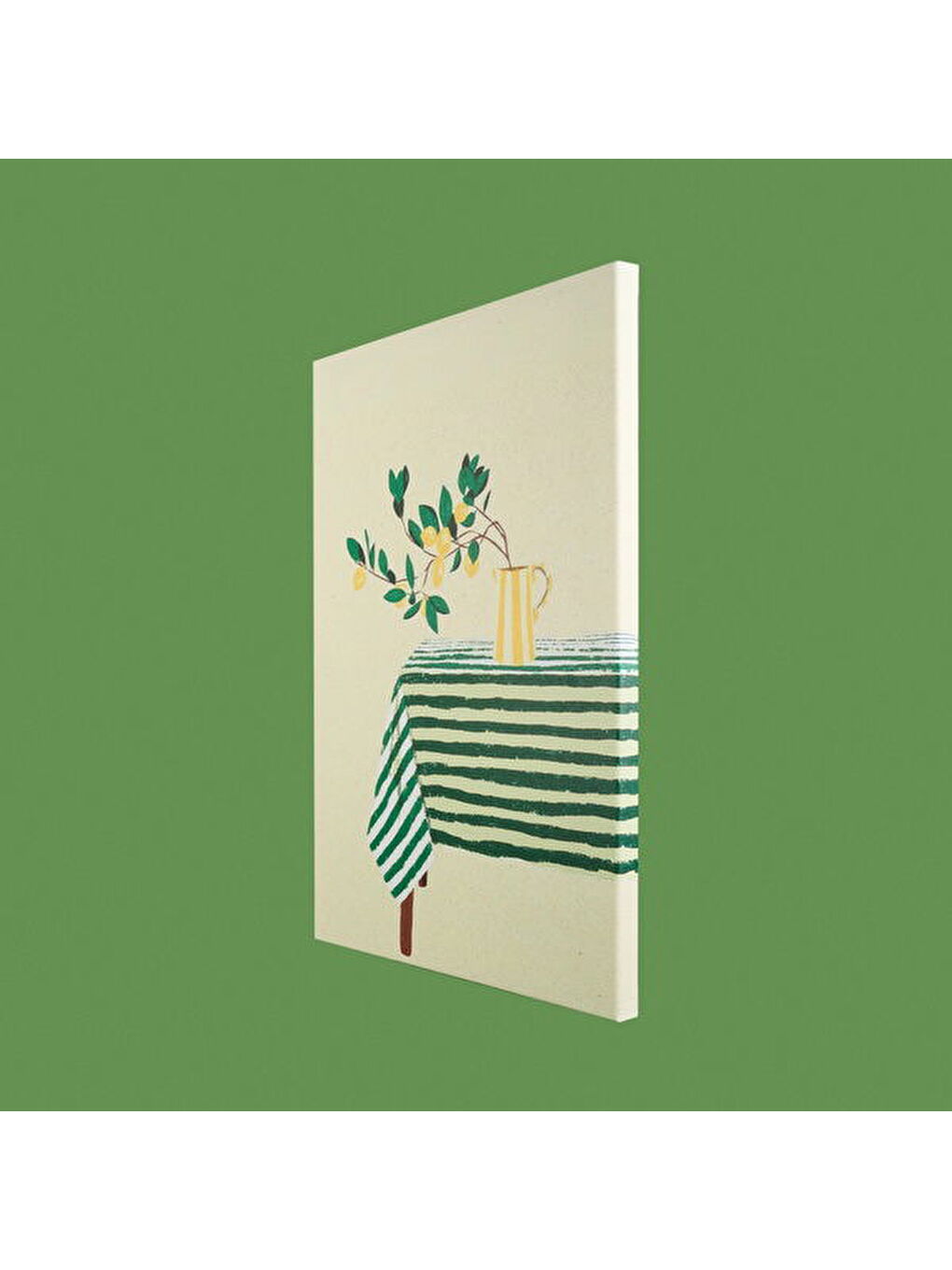 Deco Lime Cello Kanvas Tablo - Yeşil - 50x70 cm-6