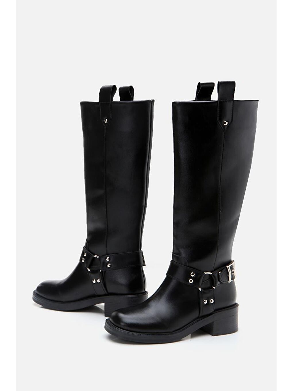 Siyah Kadın Tokalı Çizme-2