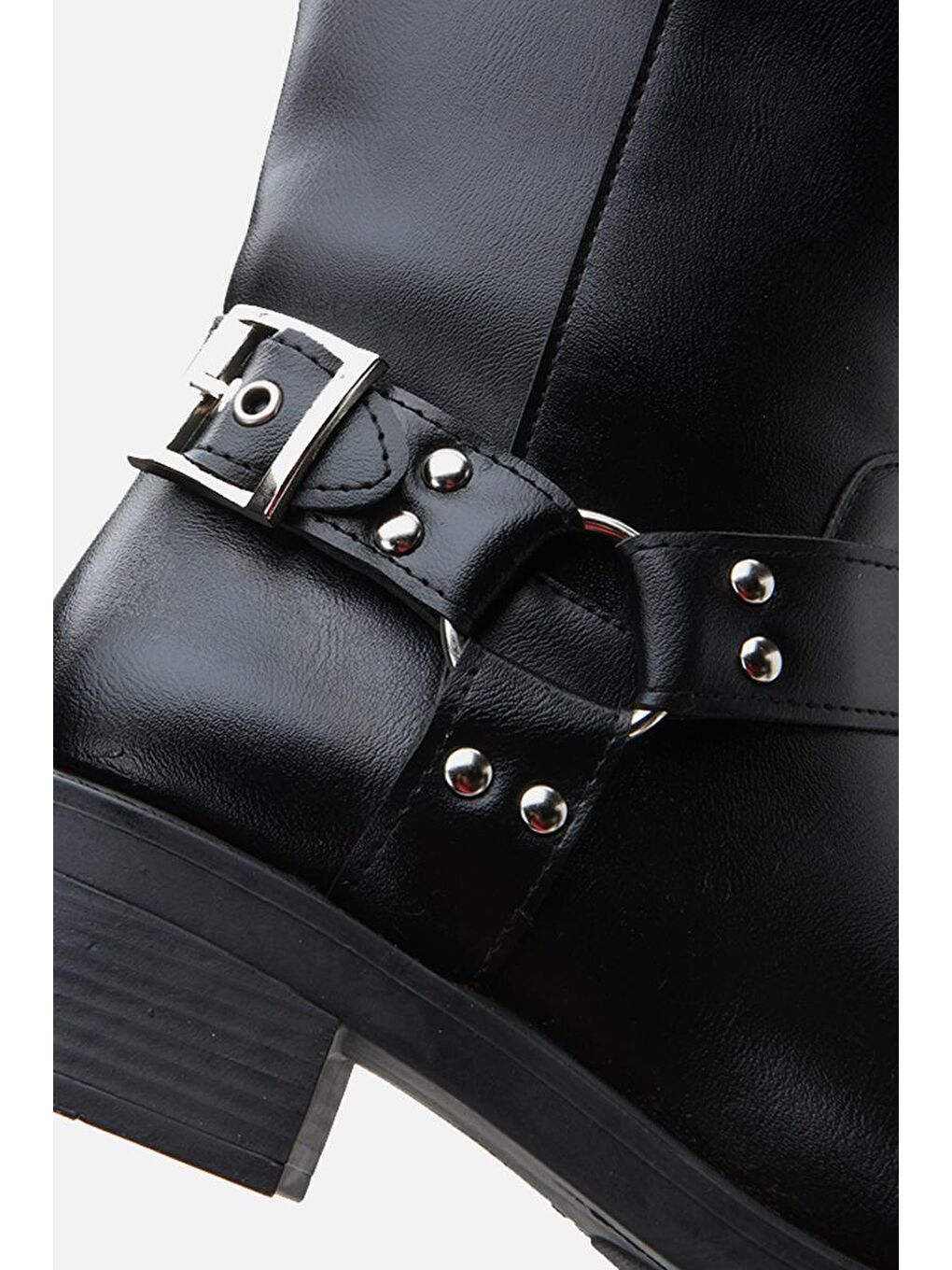 Siyah Kadın Tokalı Çizme-5