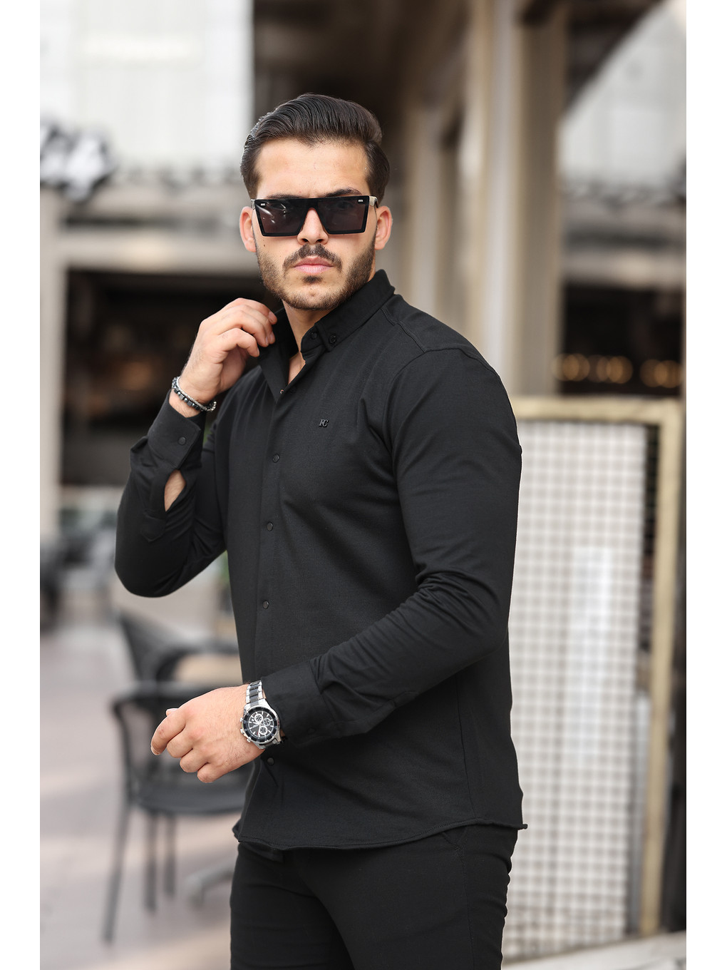 Kahverengi Düz Çıtçıtlı Kışlık Gömlek-3