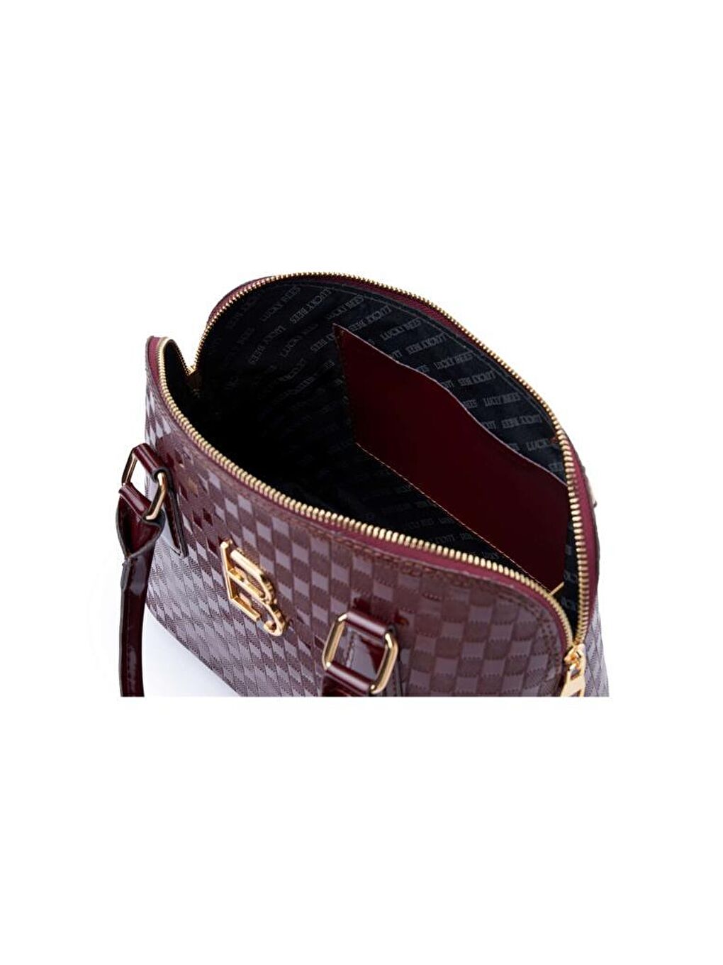 Bordo Kadın Çapraz Askılı El ve Omuz Çantası-8