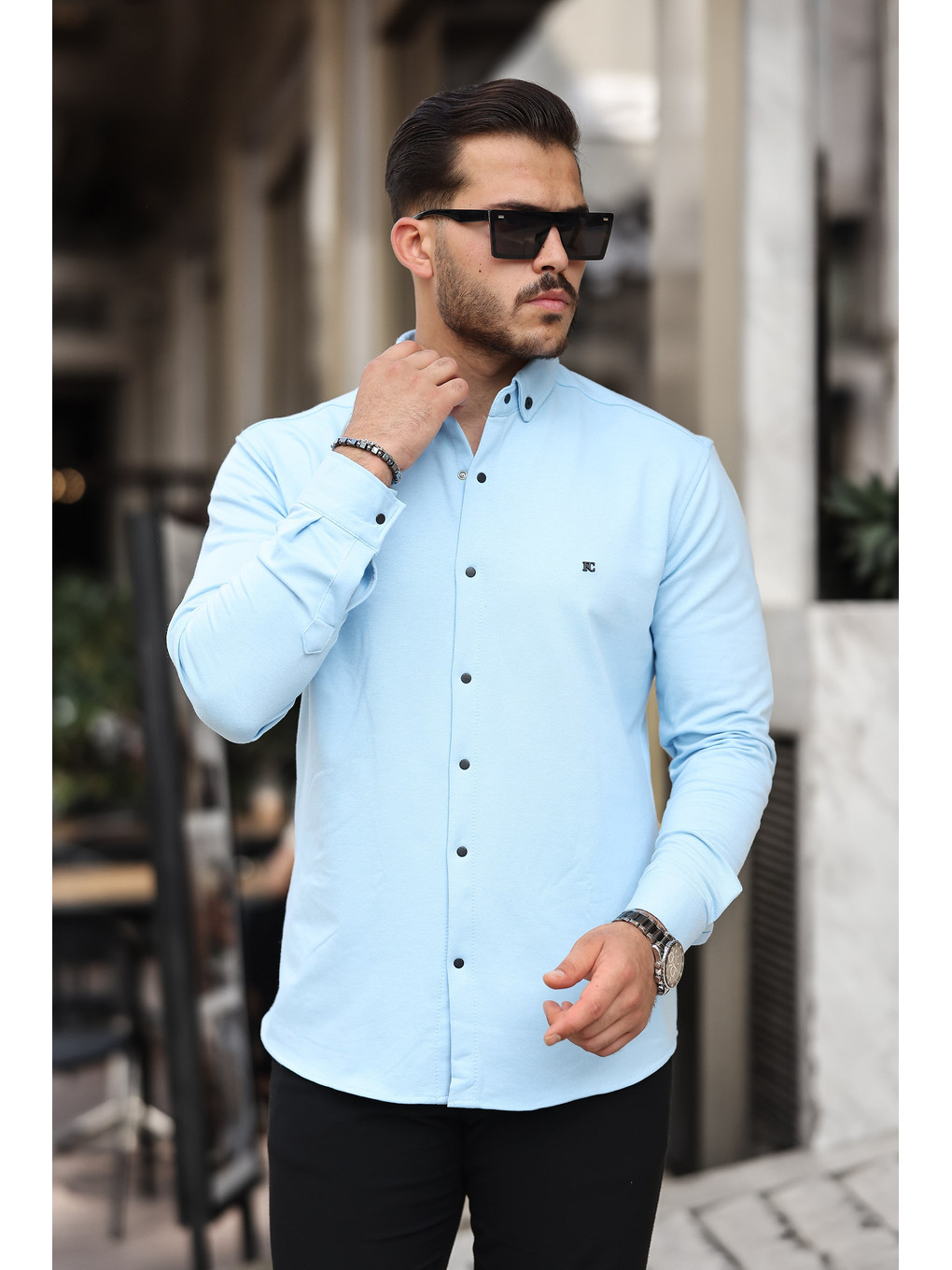 Kahverengi Düz Çıtçıtlı Kışlık Gömlek-7