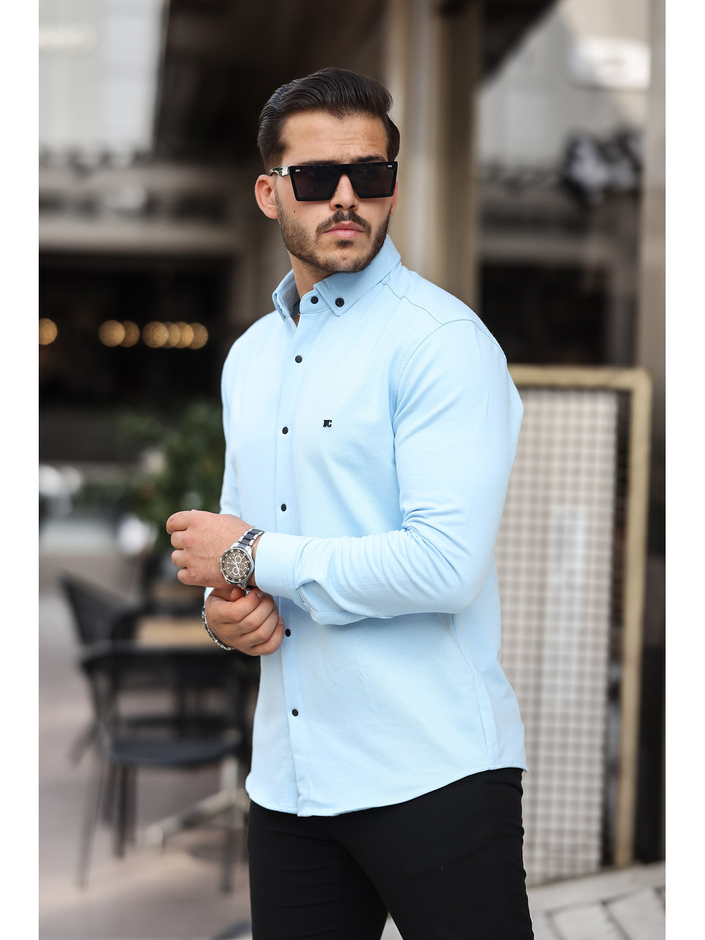 Kahverengi Düz Çıtçıtlı Kışlık Gömlek-9