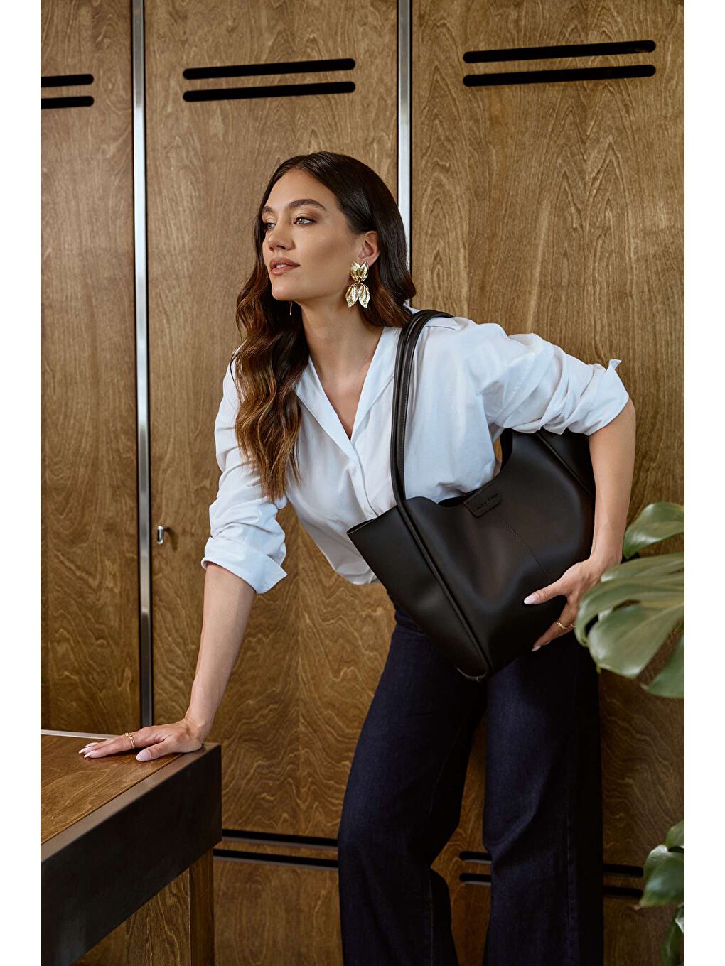 Siyah Tote Büyük Boy Kadın El ve Omuz Çantası-1