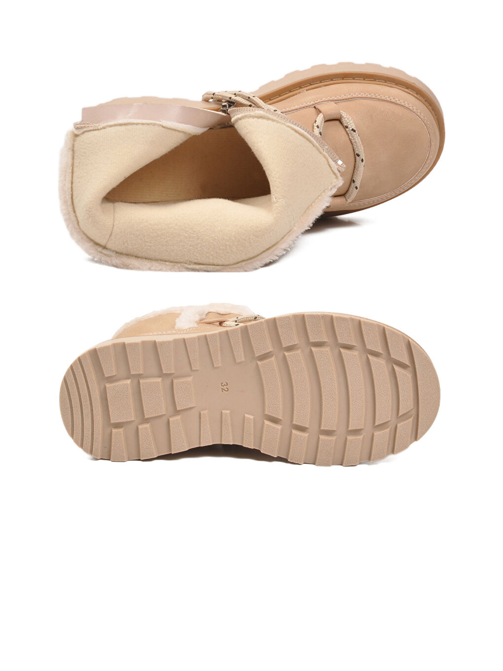 Bej İçi Polarlı Kaymaz Kız Çocuk Bot Lina F-4