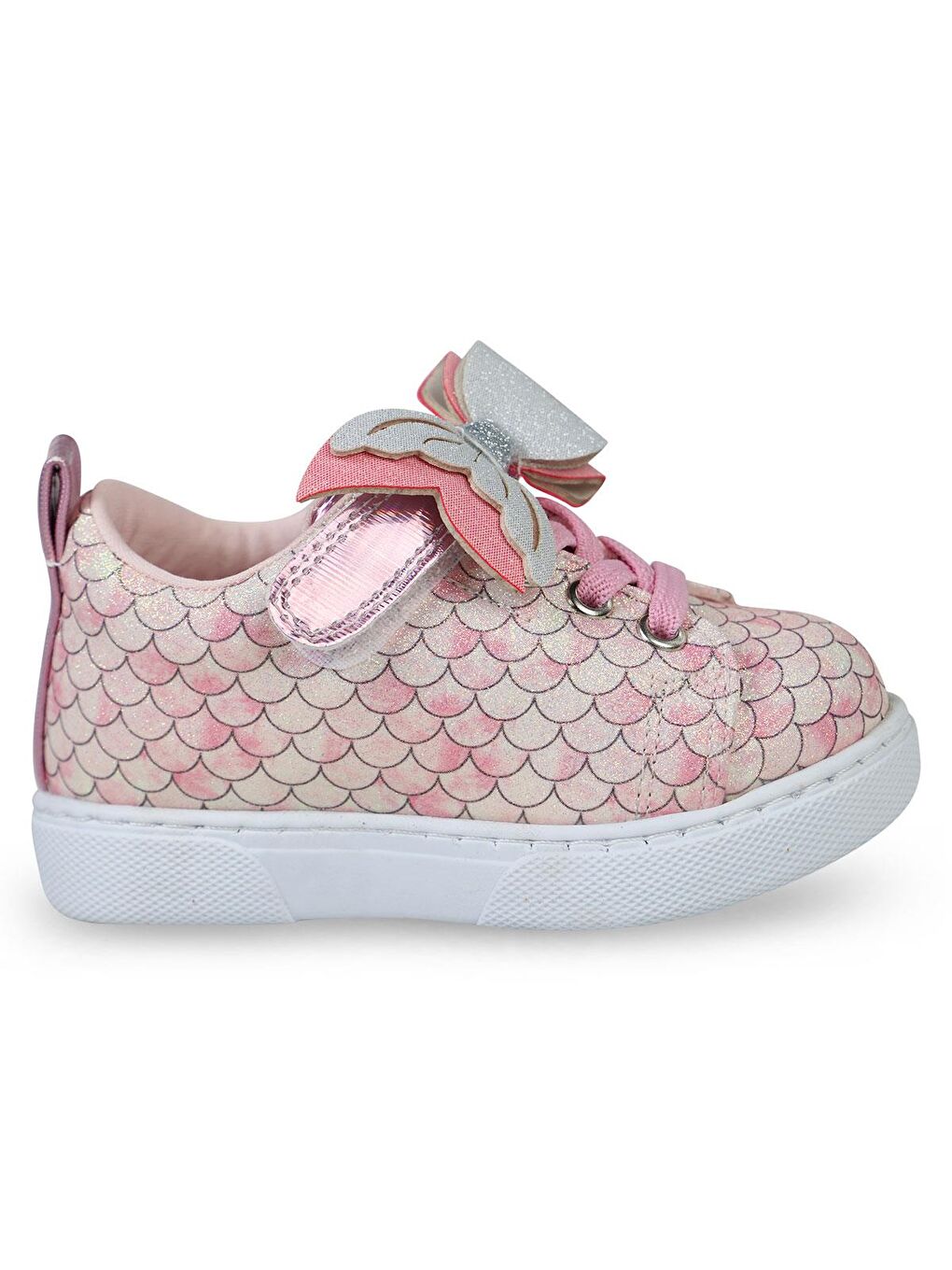 Girls Balık Sırtı Baskılı 21-25-Numara Spor Ayakkabı - Pembe 26-2