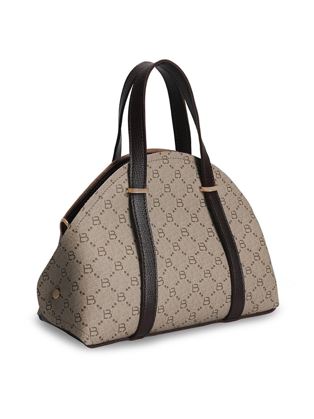 Ekru Desenli İç Cüzdanlı Kadın El ve Omuz Çantası-2