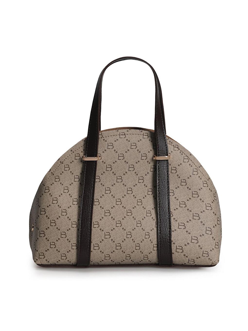 Ekru Desenli İç Cüzdanlı Kadın El ve Omuz Çantası-3