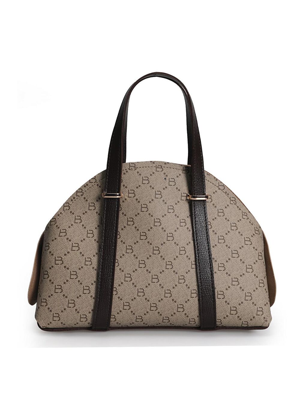 Ekru Desenli İç Cüzdanlı Kadın El ve Omuz Çantası-4