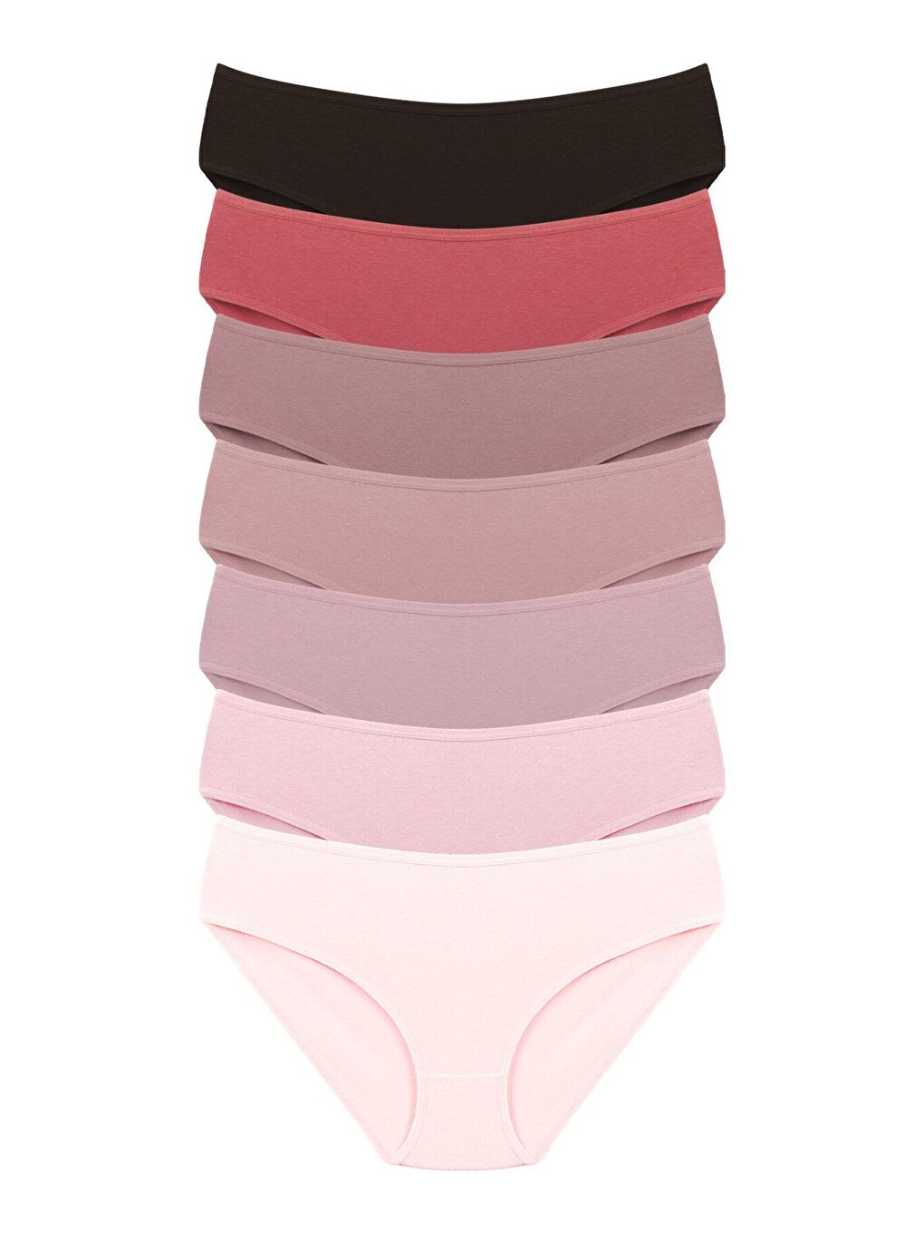 Karışık Kadın Soft Renkli Pamuklu Likralı Külot 7'Li Paket