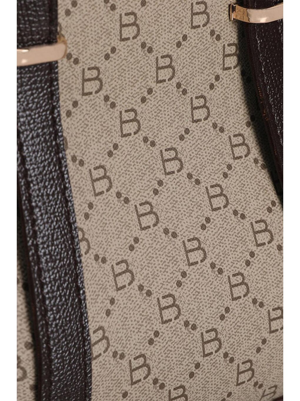 Ekru Desenli İç Cüzdanlı Kadın El ve Omuz Çantası-6