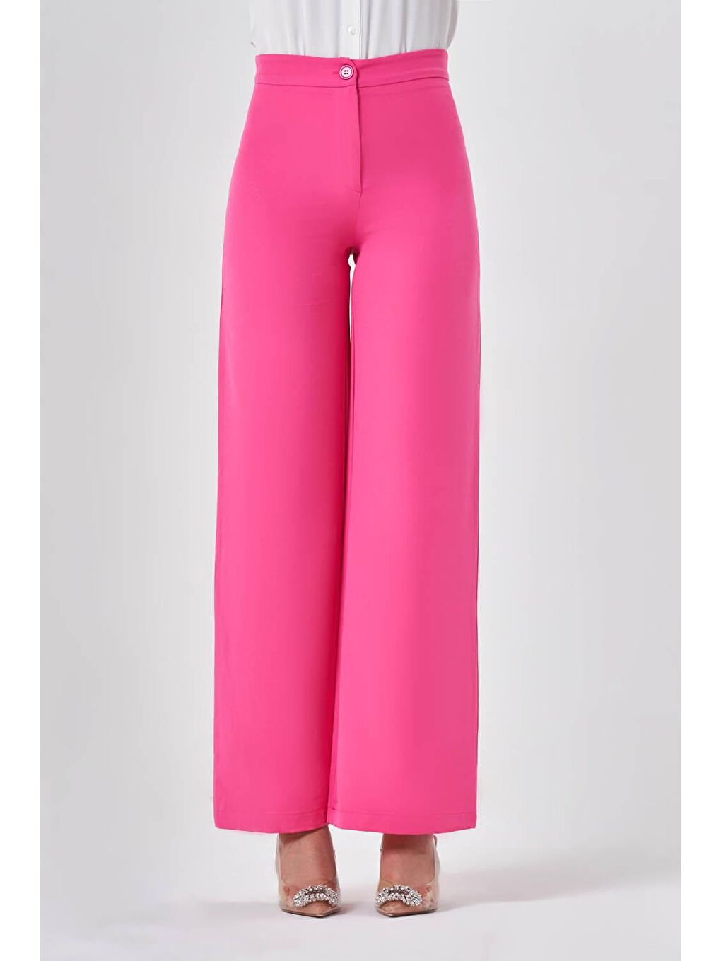 Double Bol Paça Fuşya Pantolon-2