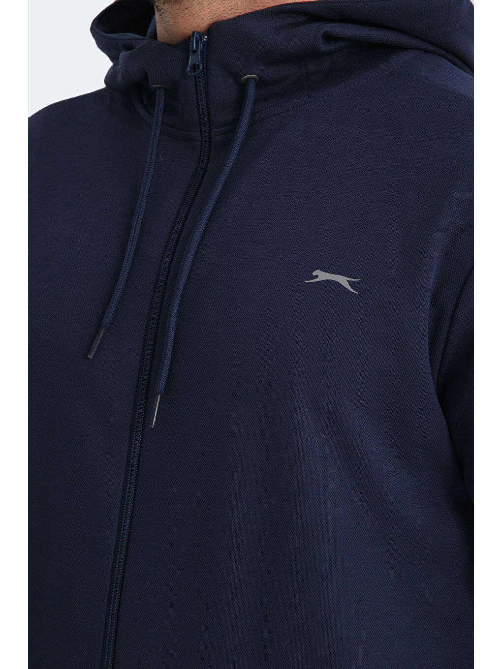 RICH Erkek Fermuarlı Kapüşonlu Cepli Lacivert Eşofman Takımı-3