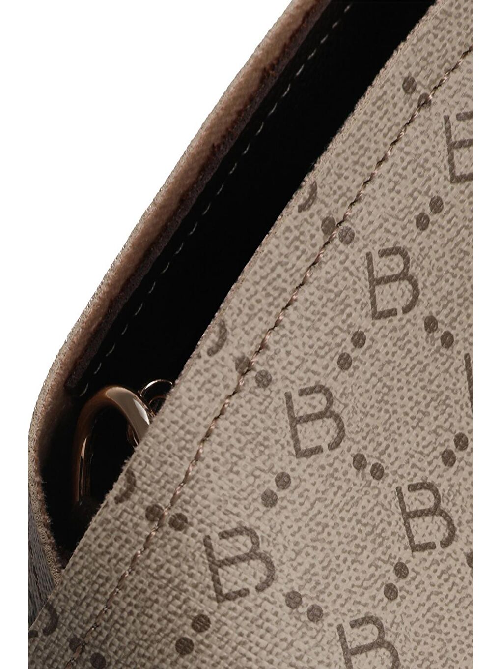 Ekru Desenli İç Cüzdanlı Kadın El ve Omuz Çantası-7