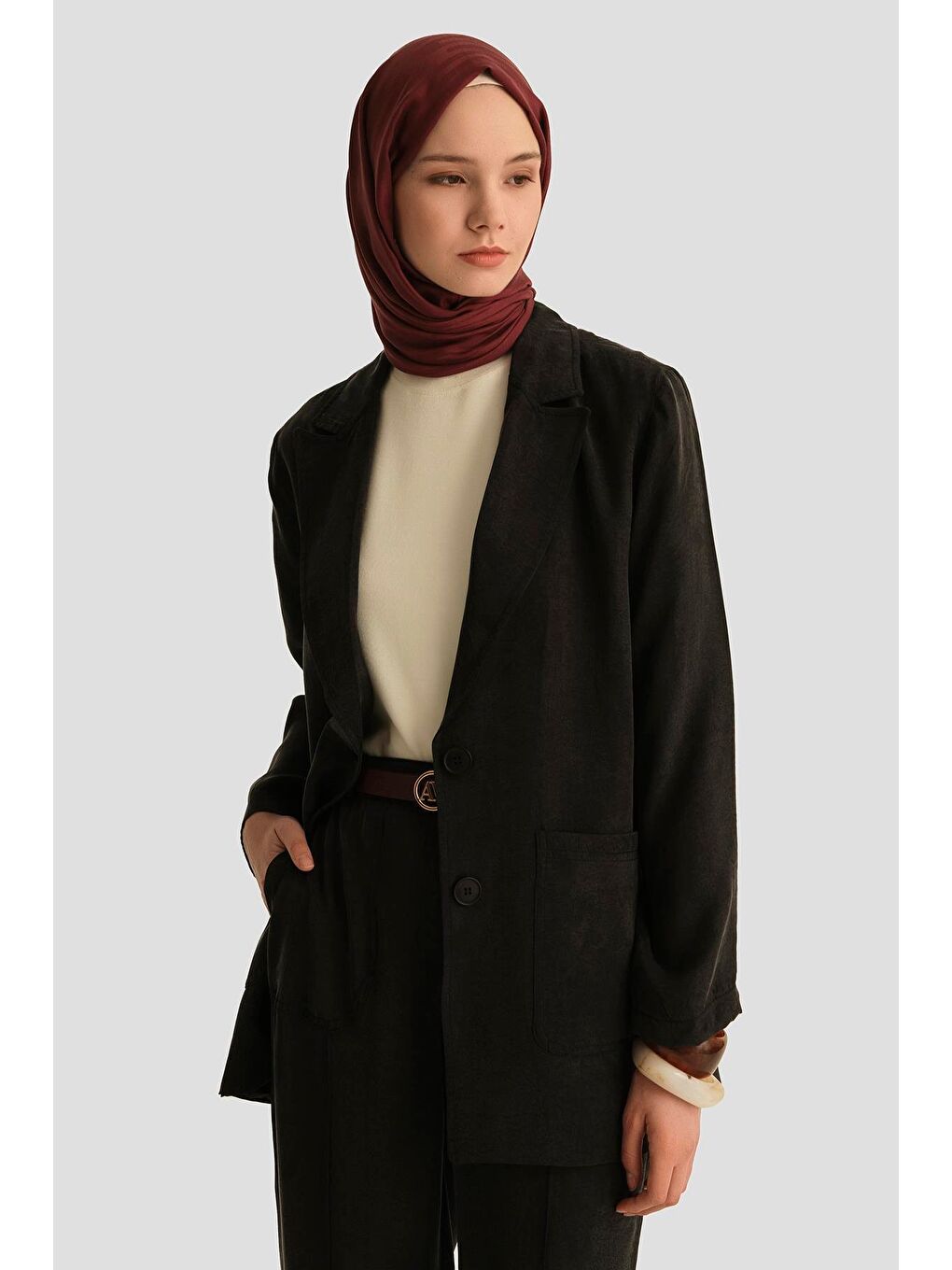 Önü Dikişli Cupra Palazzo Pantolon 25Yd4246-2 Lacivert-3