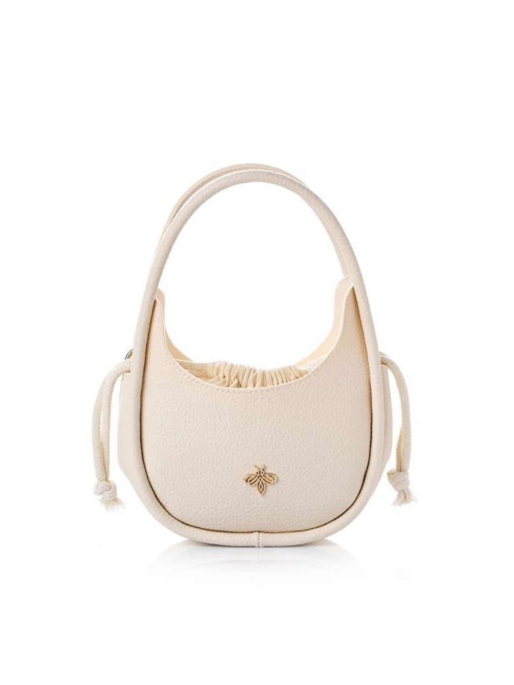 Ekru Kadın Çapraz Askılı El ve Omuz Çantası-3