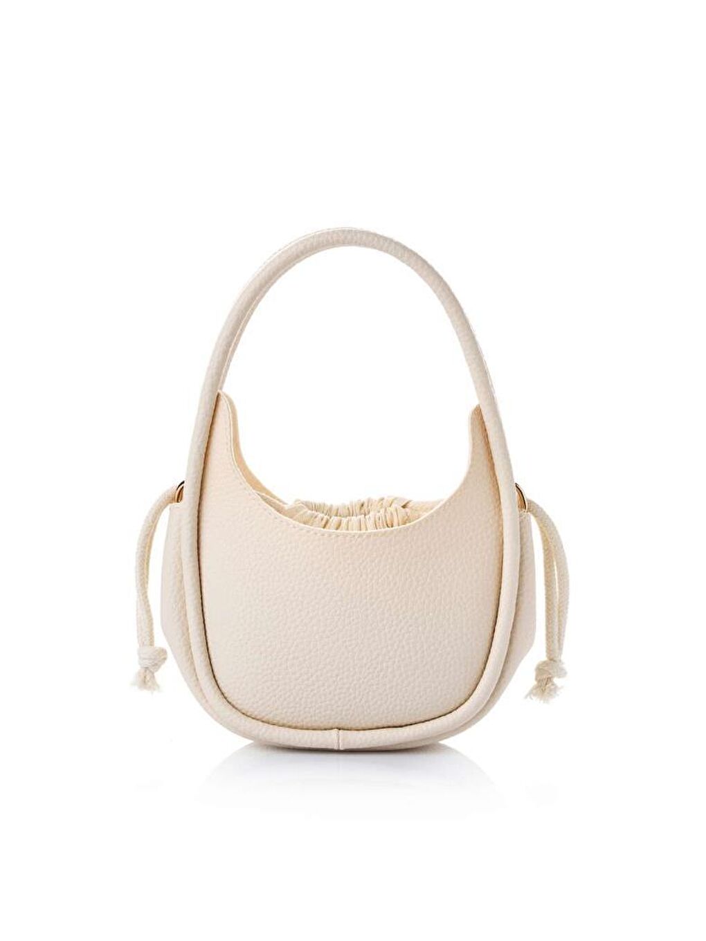 Ekru Kadın Çapraz Askılı El ve Omuz Çantası-4