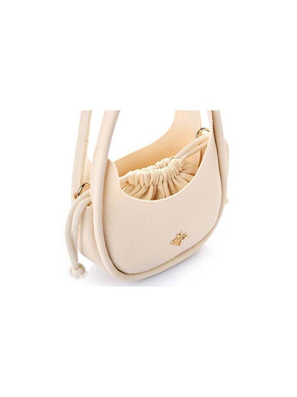 Ekru Kadın Çapraz Askılı El ve Omuz Çantası-7