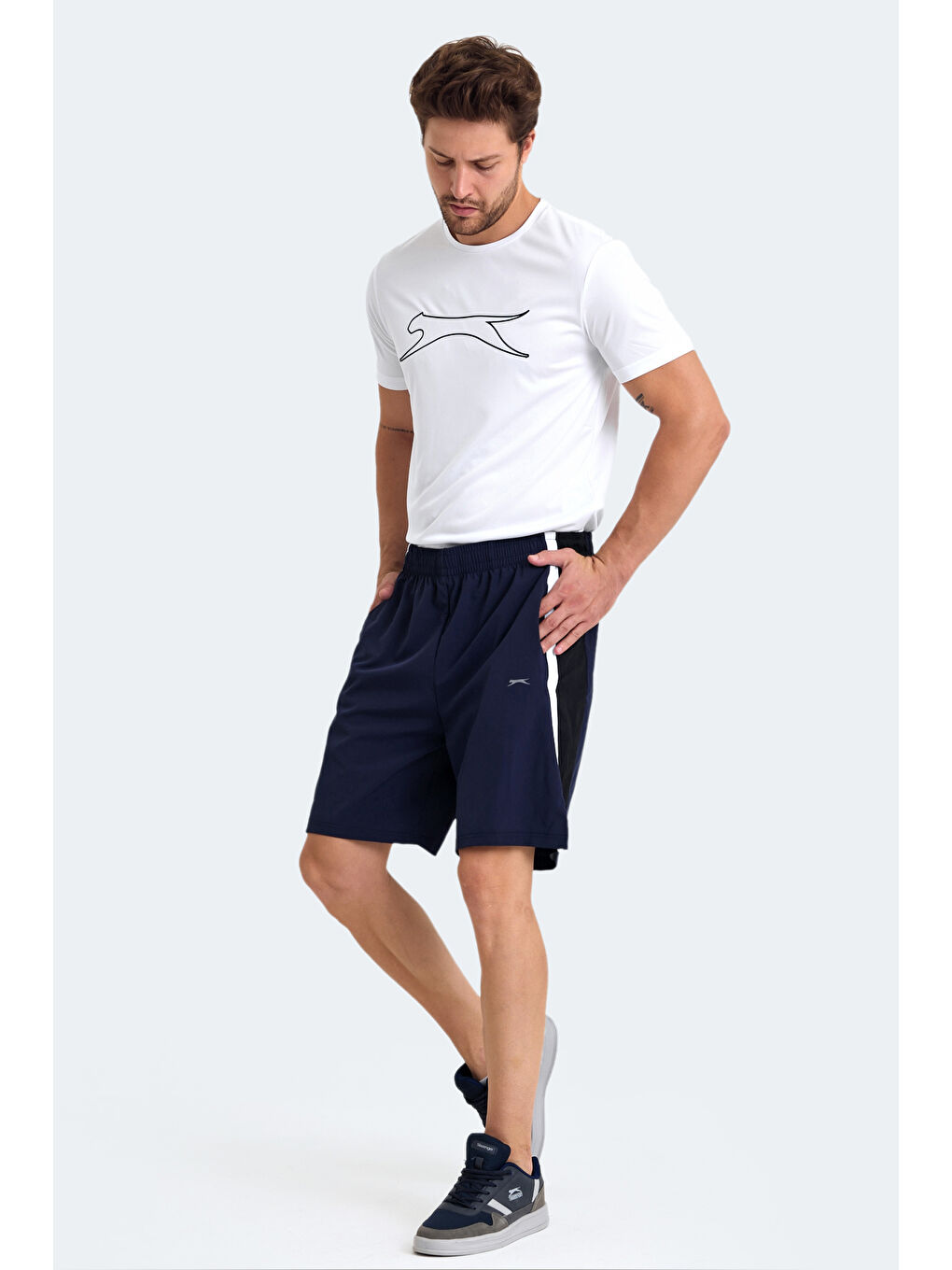 RANDY Erkek Cepli Fıtness Lacivert Şort-6