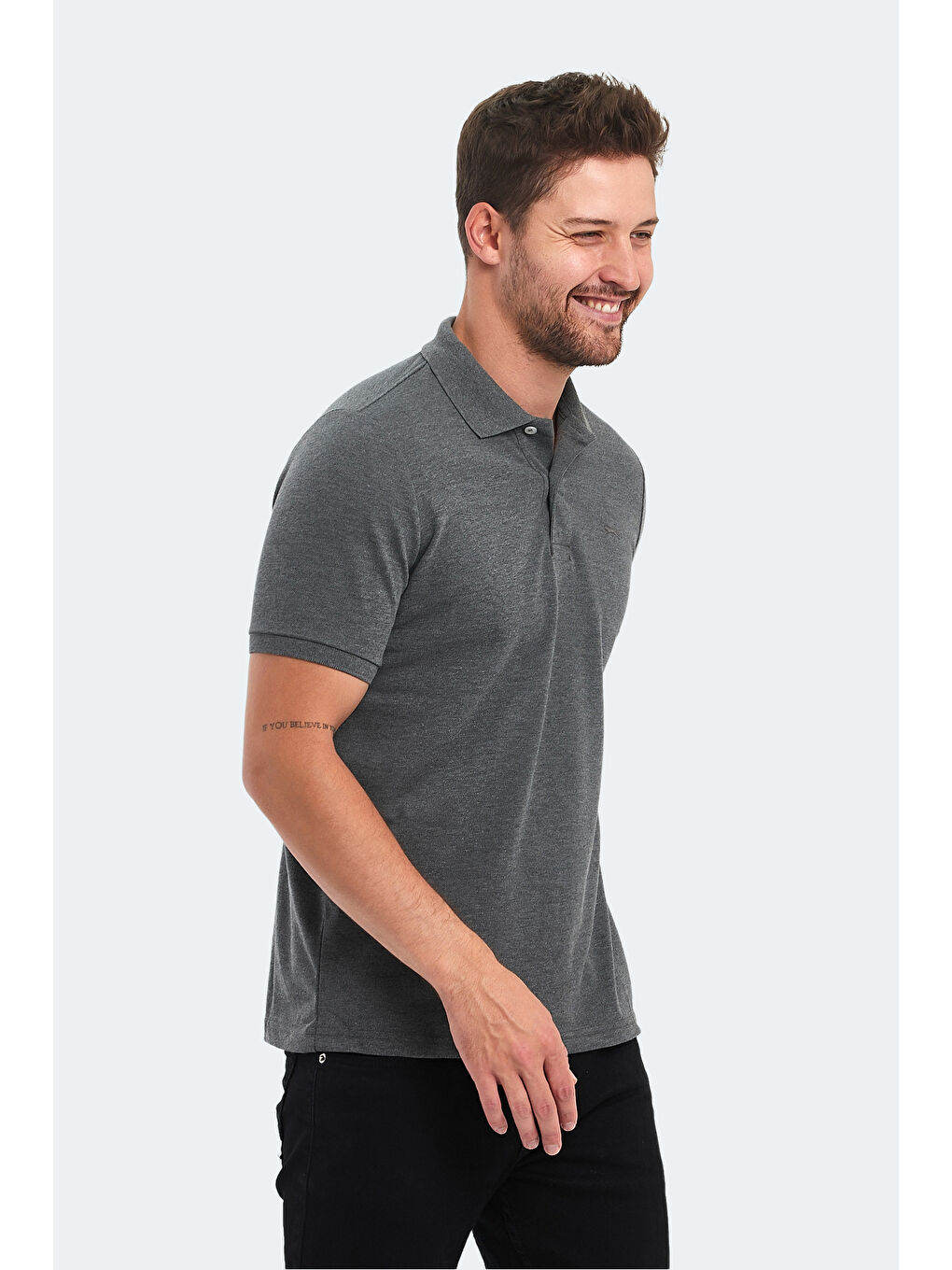 SOHO Erkek %100 Pamuk Tişört Antrasit-2