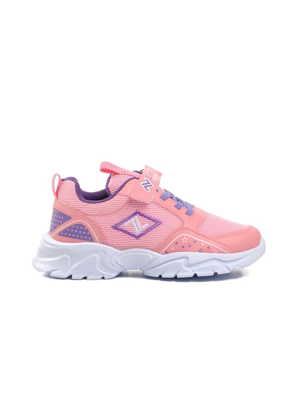 002-F Pembe-Mor Unisex Çocuk Spor Ayakkabı