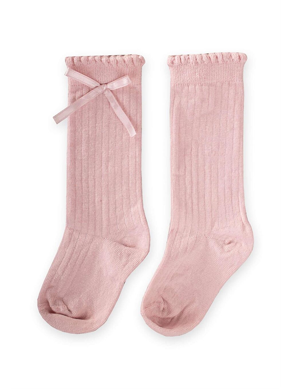 Pembe Kız Çocuk Diz Altı Çorap