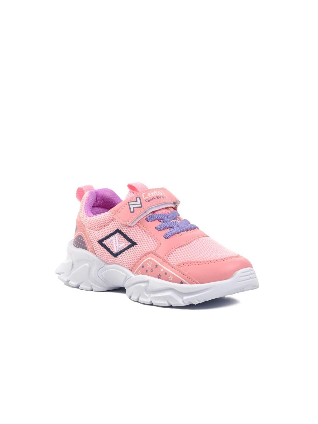 002-F Pembe-Lila-Siyah kız Çocuk Spor Ayakkabı-2
