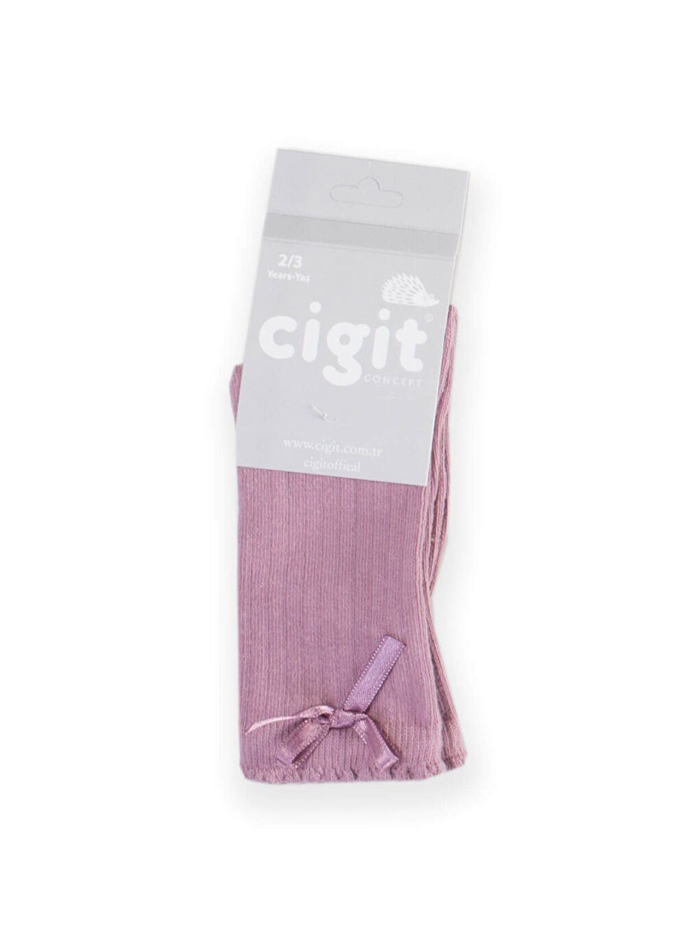 Pembe Kız Çocuk Diz Altı Çorap-1