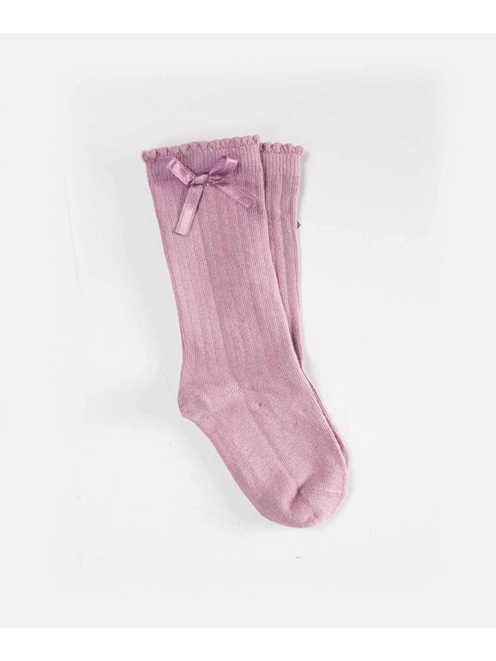 Pembe Kız Çocuk Diz Altı Çorap-2