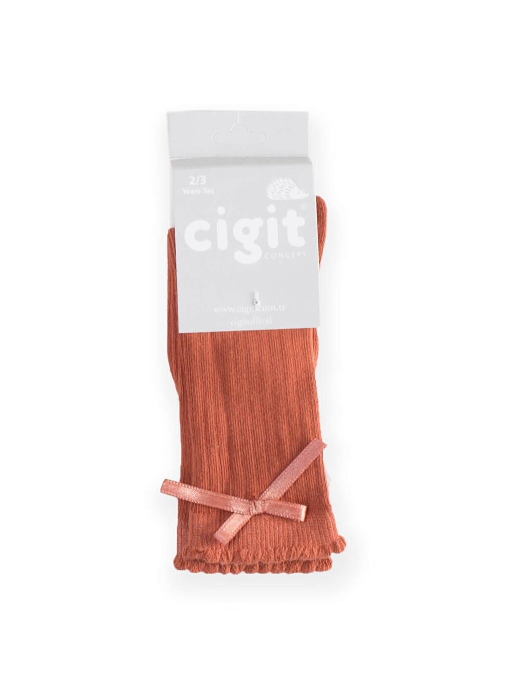 Kahverengi Kız Çocuk Diz Altı Çorap-2
