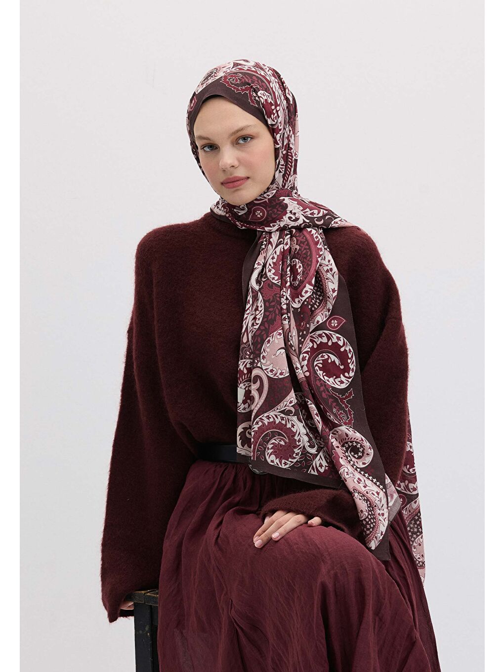 Asenath Desen Şal Fuşya-3